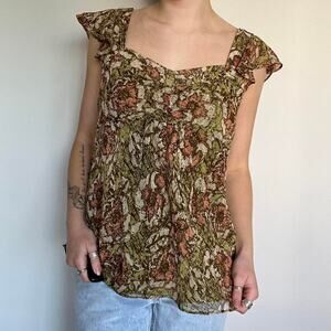 Y2k Floral Ethereal Fairy Top